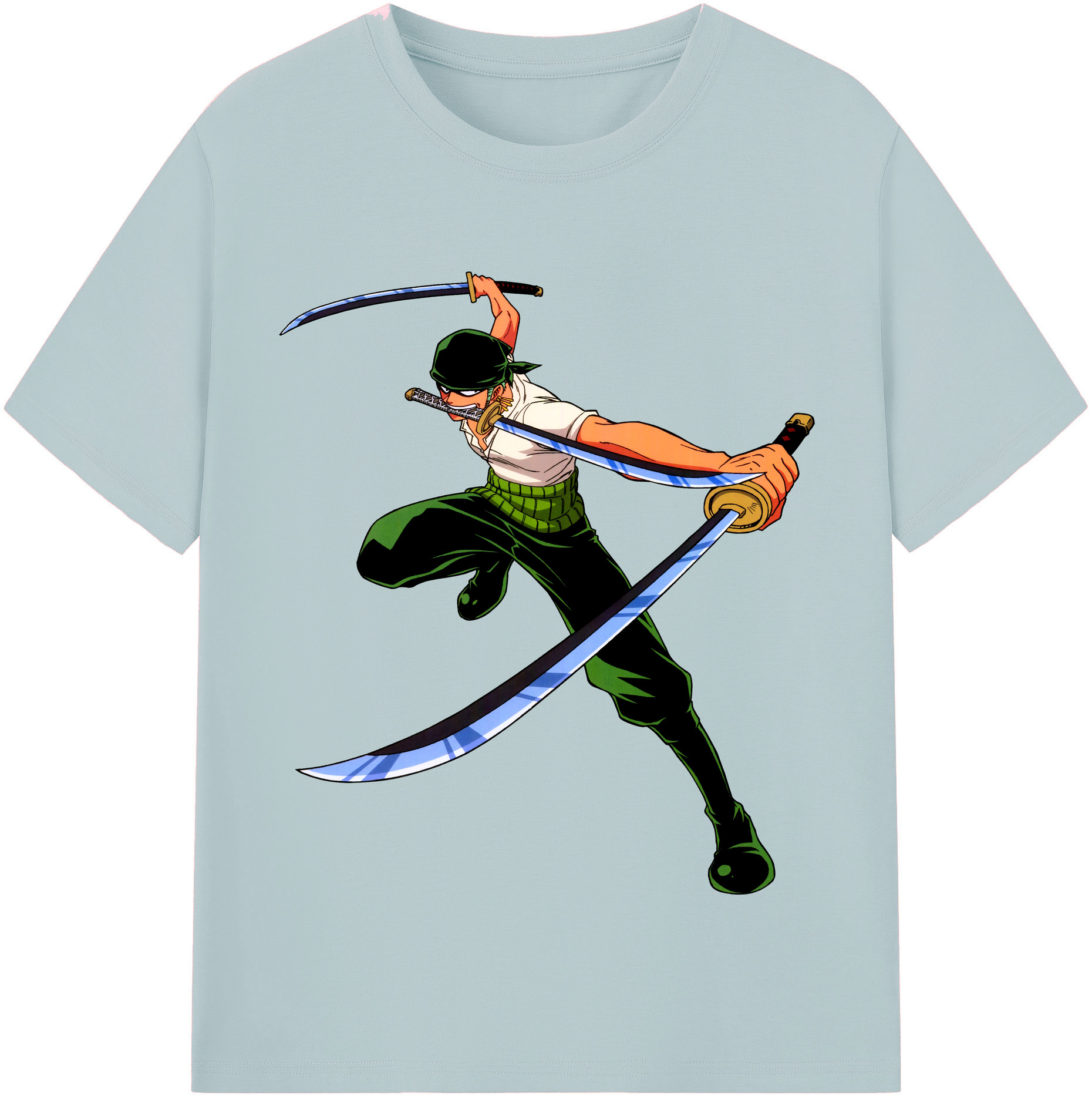ワンピース ロロノア・ゾロ ONE PIECE Roronoa Zoro 綿100％半袖Tシャツ（フロントプリント）